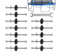 Trampoline Pole Screws Kit - Frame Stabilization Parts, Anti-Fall Support Hardware | 12 Piece Trampoline Repair and Assembly Tools Playground Swing Set Shed Awning Gazebo Reinforcement Equipment