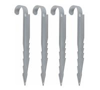 Trampoline Stakes, Metal Ground Anchors, Set of 4 Fixing Anchors, Sturdy Design 12.99 Inches for Swing, Winter Foil, Outdoor Equipment, Yard, Garden Use