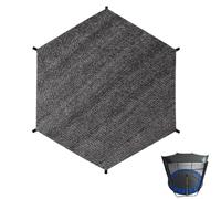 Trampoline Sun Shade Net - Round Protective Mesh Cover, UV Sun Protection Ombra, Easy Installa Canopy for Kids Outdoor Play, Backyard Picnic, Birthday Party, Community Event, Blue/Black