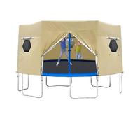Trampoline Tent Cover - 12FT Waterproof Sunshade Canopy Awning, Foldable Sun Protection Shade Cloth, Tear Resistant Trampoline Cover | Outdoor Shelter for Lawn Patio Backyard, Kids Sports Comfort