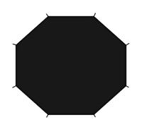 Trampolini parasole per proteggere dal sole in rete nera superiore baldacchini di raffreddamento per giocare all'aperto e prendere il sole trampolini top traspirante