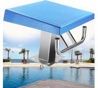 Trampolini per Piscina, Piattaforma per Tuffi Antiscivolo con Base in Acciaio Inossidabile, Blocco di Partenza per Tuffi in Un Solo Passaggio