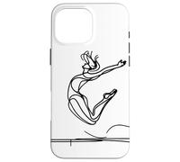Trampolinista donna Schizzo doppio trampolino Custodia per iPhone 16 Pro Max