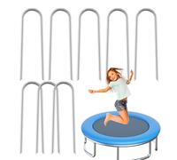 Trampolino a forma di U | Chiodi da campeggio - Metallo ad alte prestazioni a forma di U - Storia della Terra per trampolino - Tenda da giardino - Set di 8