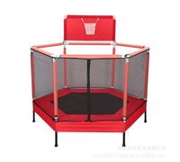 Trampolino a forma di zucca per interni ed esterni, 159 cm, con rete di sicurezza per bambini, design divertente marrone per un gioco sicuro