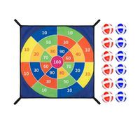 Trampolino Ball Toss Game - 29 inch Sticky Target Board | Plush Fabric Dartboard - Interactive Ball Throwing Game Set with Adhesive Balls for Kids Family Gatherings Backyard Play Birthday Party