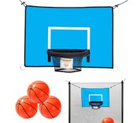 Trampolino Basketball Dunking Hoop, Trampolino Basketball Hoop,Allacciamento del trampolino Dunking Hoop con Pallacanestro | Gioco di Fitness Sport all'aria aperta con Corda Regolabile per Ragazzi