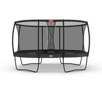 Trampolino BERG Champion + rete sic. Regular Ovale 470x310 grigio ant. Grigio antracite