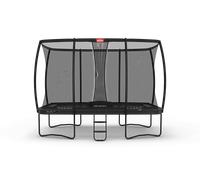 Trampolino BERG Champion + rete sic. Regular Rettangolare 410x250 grigio ant. Grigio antracite