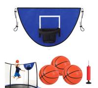 Trampolino da basket, universale, mini cestino da basket per bambini, per esterni e interni, accessori per trampolini, giochi e giocattoli, per bambini, set da basket, mini trampolino blu