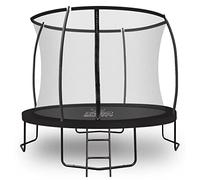 Trampolino da esterno Zero Gravity Ø 183, 244, 305, 366, 427 cm - trampolini da giardino certificati TÜV con scala - a prova di tempesta in 5 minuti - video di montaggio (305cm / 10ft / Black)