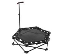 Trampolino da fitness pieghevole, mini trampolino trampolino con manico in schiuma regolabile in 3 posizioni, stabile e silenzioso, per bambini e adulti, allenamento indoor e giardino