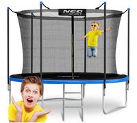 Trampolino da giardino Neo-Sport da 312 cm (10 piedi) con rete interna e scalett