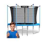 TRAMPOLINO DA GIARDINO NEO-SPORT NS-08W181 - 252 cm, rete interna, 100 kg, 42 molle