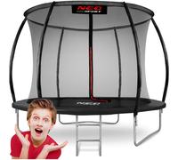Trampolino da giardino profilato Neo-Sport da 252 cm (8 piedi) con rete interna