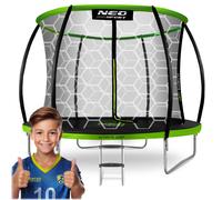 Trampolino da giardino profilato Neo-Sport da 252 cm (8 piedi) con rete interna