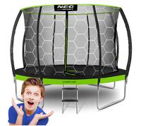 Trampolino da giardino profilato Neo-Sport da 374 cm (12 piedi) con rete interna
