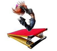 Trampolino da Ginnastica Junior, Trampolino da Ginnastica Curvo Portatile con 2 Molle, per Volteggio, Mini Trampolino per Volteggio Domestico, per Scuola, Palestra Domestica,