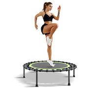 Trampolino Fitness, Trampolino Elastico da 42"/45" per Adulti, Zincato, Tubo, Filo di Nylon in Tessuto PP, per Fitness Indoor, Sistema di Progettazione Corda Elastica, La Scelta Migliore per Esercizi