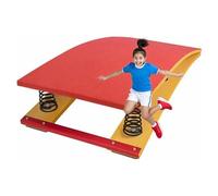 Trampolino For Ginnastica, For Volteggio Pesante Con 2 Molle, Attrezzatura Sportiva For Ginnasti Junior, Curvo Portatile(A,6 Springs 120x60x26cm)