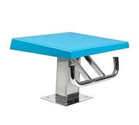 Trampolino for piscina resistente, base in acciaio inossidabile, superficie in gomma antiscivolo con angolo inclinato di 15°, blocco di partenza a un gradino for partite di nuoto(A)