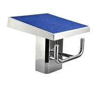 Trampolino for piscina resistente, base in acciaio inossidabile, superficie in gomma antiscivolo con angolo inclinato di 15°, blocco di partenza a un gradino for partite di nuoto(B)