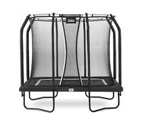 Trampolino fuori terra SALTA Premium Black Edition - 100 kg, 48 molle, 214x153 cm, rete di sicurezza