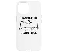 Trampolino Giardino ginnasta Fitness Cardiogram Trampolino Custodia per iPhone 15