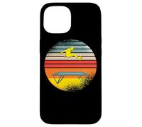Trampolino Giardino ginnasta Fitness retro Trampolino Custodia per iPhone 15
