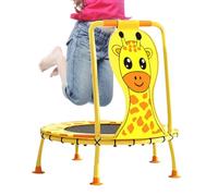 Trampolino interno per bambini - Attrezzatura per esercizi con stampa a giraffa da 102 centimetri, con manico in schiuma mini trampolino capacità 200 kg - per bambini 1-6 anni fitness salto e gioco in
