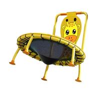 Trampolino per bambini, 101 cm, motivo giraffe, giocattolo da ginnastica, con manico in gommapiuma, portata 200 kg, trampolino per bambini - fitness salto giardino gioco per bambini