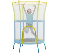 Trampolino per bambini Aiyaplay Ø140X190 cm con rete di sicurezza multicolore