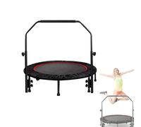 Trampolino Pieghevole Mini Rebounder, Piccola Palestra for Fitness Indoor con Sistemas Bungee, Trampolino Silenzioso for Casa, Palestra, Interno ed Esterno(48in)