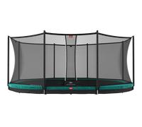 Trampolino + Rete di sicurezza BERG Favorit InGround Ovale 520x345 Verde Verde