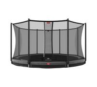 Trampolino + Rete di sicurezza BERG Favorit InGround Rotondo 380 Grigio argento Grigio antracite