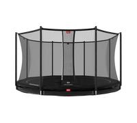 Trampolino + Rete di sicurezza BERG Favorit InGround Rotondo 380 Nero Nero