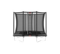 Trampolino + Rete sicur. BERG Favorit Regular Rett. 280x190 Gr. arg. Grigio antracite