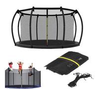Trampolino Safety Net, Replacement Trampolino Nets Enclosure, Protective Jumping Surround Fence, Barriera in rete resistente con cerniera Entry, esterni per backyard, Gar