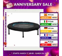 Trampolino Sportnow Fitness Trampolino pieghevole Ø102 cm con struttura in acciaio antiscivolo Carico 100 kg per allenamento