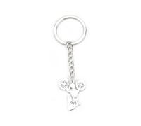 Tranbath Grazioso portachiavi in acciaio inox con grazioso motivo cheerleader, regalo per le donne, regali di compleanno personalizzati e piccoli regali per le buone amiche, argento, S