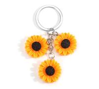 Tranbath Portachiavi personalizzato con girasole da donna, regalo ideale per la mamma per compleanno, perfetto per amici, sorelle, figlie, regali di ispirazione sentimentale, Argento 1., S