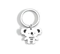 Tranbath Portachiavi personalizzato in acciaio inossidabile, ciondolo a forma di koala, regalo unico dell'amicizia per donne, perfetto per figlia, sorella, mamma o colleghi, souvenir di compleanno e
