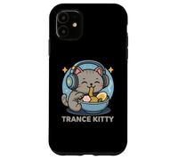 Trance Kitty | Simpatico gatto kawaii che mangia e musica divertente della casa Custodia per iPhone 11