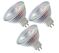 Trango Set di 3 Lampadina a LED con attacco MR16 MR16-NT3*3 per sostituzione Lampadina alogena MR16 I GU5.3 I G4 Lampadina bianca calda 12 Volt 3000K, riflettore, lampadine a LED