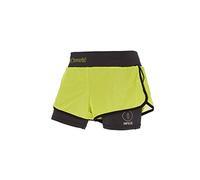 TRANGOWORLD Filia - Pantaloni Corti da Donna, Donna, Pant. Corto., PC008011-4C0-S, Verde Lime/Nero, S