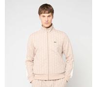 Felpa Lacoste Paris Monogram Full Zip beige bianco - M