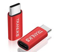 TRANLIKS Adattatore Lightning USB C, 2 Pezzi Adattatore Lightning femmina verso USB Type C maschio, Solo Per la Ricarica (Audio e dati non supportati)