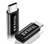 TRANLIKS Adattatore USB C Lightning, Adattatore Lightning femmina verso USB type c maschio, Solo Per la Ricarica(Audio e dati non supportati) 2 Pezzi