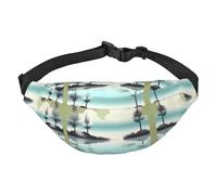 Tranquil Lakes - Marsupio a tracolla per ragazzi, grande, alla moda, per sport, corsa, ciclismo, viaggi, pesca