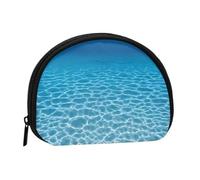 Tranquil Underwater Scenery Minis Storage Bag Shell Wallet Small Coin Purse con Mini con cerniera Cambiare borsa per monete Chiavi Puoi anche riporre qualsiasi piccolo oggetto che desideri, Nero ,